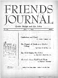 Quaker Thought and Life Today