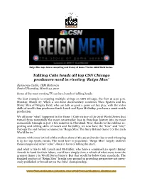 Reign Men Taps Into a Compelling Oral History of Game 7 in the 2016 World Series