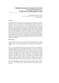 Shifting from Manual to Automatic Gear When Growing Old: Good Advice? Results from a Driving Simulator Study