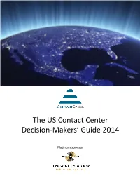 The 2014 US Contact Center Decision-Makers' Guide