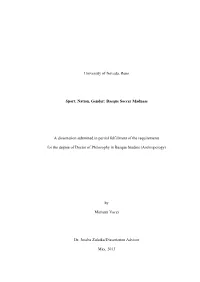 Basque Soccer Madness a Dissertation Submitted in Partial