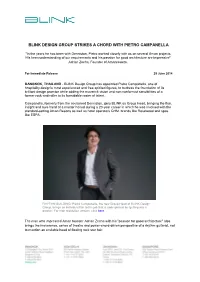 Blink Design Group Strikes a Chord with Pietro Campanella