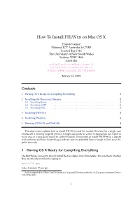How to Install PHAVER on Mac OS X