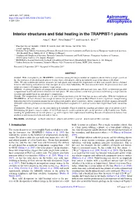 Interior Structures and Tidal Heating in the TRAPPIST-1 Planets Amy C