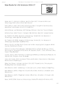 New Books for Life Sciences 2016-17 | University of Lincoln