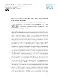 Present-Day Surface Deformation of the Alpine Region Inferred from Geodetic Techniques