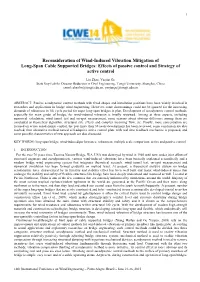 Reconsideration of Wind-Induced Vibration Mitigation of Long-Span Cable Supported Bridges: Effects of Passive Control and Strategy of Active Control