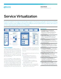 Service Virtualization Data Sheet