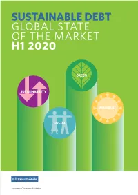 Sustainable Debt Global State of the Market H1 2020