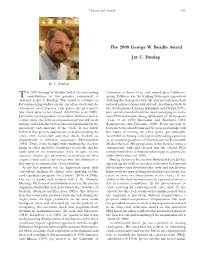 The 2009 George W. Beadle Award Jay C. Dunlap