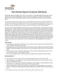 2020 Q1 Press Release