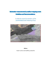 Backscatter Measurements by Seafloor-Mapping Sonars Guidelines and Recommendations