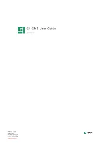 C1 CMS User Guide