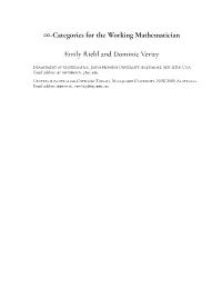 Categories for the Working Mathematician Emily