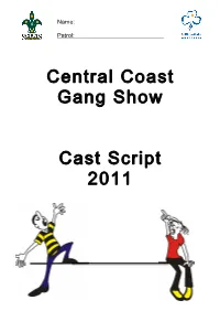 Central Coast Gang Show Cast Script 2011