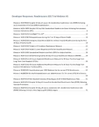 Developer Responses: Readmissions SDS Trial Webinar #1