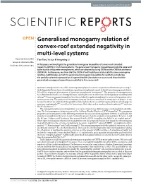 Generalised Monogamy Relation of Convex-Roof Extended Negativity In