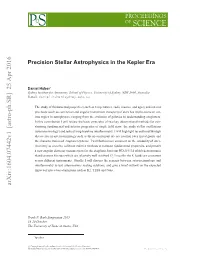 Precision Stellar Astrophysics in the Kepler Era Daniel Huber