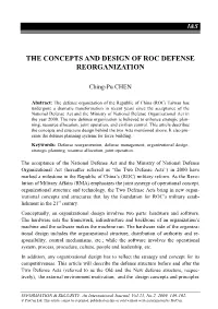 The Concepts and Design of Roc Defense Reorganization