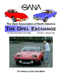 The Opel Association of North America