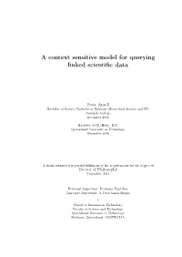 A Context Sensitive Model for Querying Linked Scientific Data