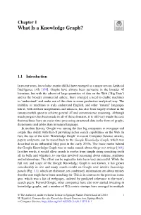 Chapter 1 What Is a Knowledge Graph?