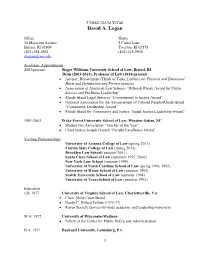 CURRICULUM VITAE David A