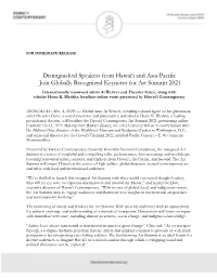 Distinguished Speakers from Hawai'i and Asia-Pacific Join Globally