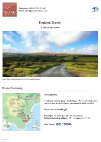 England: Devon a Tale of Two Rivers