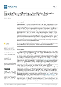 Evaluating the Moral Framing of Disaffiliation: Sociological