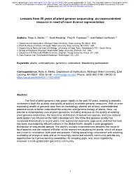 Lessons from 20 Years of Plant Genome Sequencing: an Unprecedented Resource in Need of More Diverse Representation