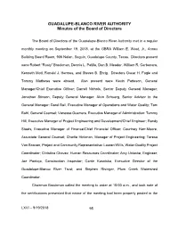 Minutes of the Board of Directors