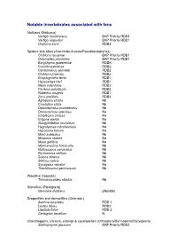 Notable Invertebrates Associated with Fens