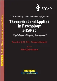 Theoretical and Applied in Psychology SICAP23