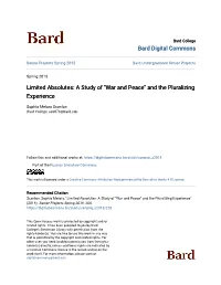 War and Peace" and the Pluralizing Experience