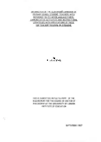 An Analysis of the Classroom Language Of
