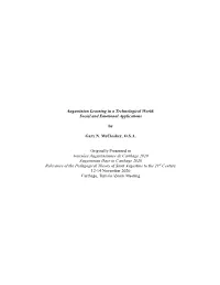 Augustinian Learning in a Technological World: Social and Emotional Applications