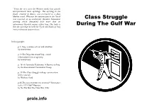 Class Struggle During the Gulf