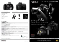 Fujinon30x SPECIFICATIONS