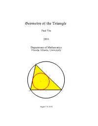 Geometry of the Triangle
