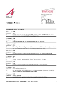Release Notes Www