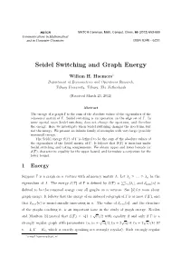 Seidel Switching and Graph Energy
