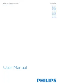 User Manual Contents