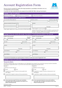 Account Registration Form