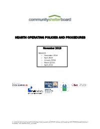 Hearth Operating Policies and Procedures
