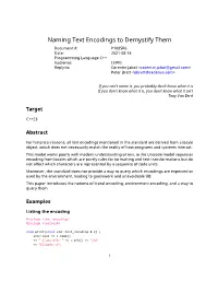 Naming Text Encodings to Demystify Them
