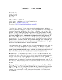 Social Networks Mark Mizruchi Fall 2008