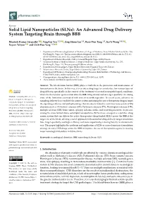 An Advanced Drug Delivery System Targeting Brain Through BBB