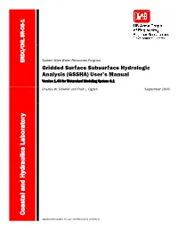 (GSSHA) User's Manual; Version 1.43 for Watershed Modeling