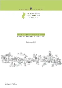 Minerva Humanities Center, Tel-Aviv University Overview